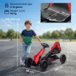 Pedálos gokart előre és hátramenettel, 3-8 éves gyermekek számára, piros