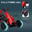 Pedálos gokart előre és hátramenettel, 3-8 éves gyermekek számára, piros