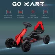 Pedálos gokart előre és hátramenettel, 3-8 éves gyermekek számára, piros