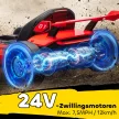 Gyerek gokart, elektromos gokart kürttel és zenei funkcióval, állítható ülés, 12 km/h-ig, műanyag, fém, piros