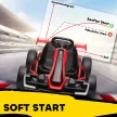 Gyerek gokart, elektromos gokart kürttel és zenei funkcióval, állítható ülés, 12 km/h-ig, műanyag, fém, piros