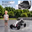  Elektro Go-Kart für Kinder 3-5km/h Gokart mit 2-Fach verstellbarem Geschwindigkeit, Sicherheitsgurt, EVA-Räder für 3-8