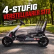  Elektro Go-Kart für Kinder 3-5km/h Gokart mit 2-Fach verstellbarem Geschwindigkeit, Sicherheitsgurt, EVA-Räder für 3-8