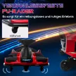 Elektromos gyerek gokart, gumikerekekkel, 3-8 km/h, világítással és zenei funkcióval, piros