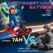 Elektromos gyerek gokart, gumikerekekkel, 3-8 km/h, világítással és zenei funkcióval, piros