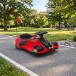 Elektromos gyerek gokart, gumikerekekkel, 3-8 km/h, világítással és zenei funkcióval, piros