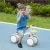 Futóbicikli, állítható üléssel, suttogó kerekekkel, 1-3 éves korig, 20 kg-ig, barna/fehér