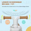Futóbicikli, állítható üléssel, suttogó kerekekkel, 1-3 éves korig, 20 kg-ig, zöld/fehér