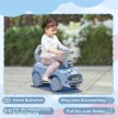 Gyerekeknek való autó, borulásvédelemmel, háttámlával, kürttel, csúszásgátló üléssel, világoskék