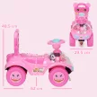 Rutschauto Kinder Rutschfahrzeug mit Musik Hupe, Licht Anti-Kipp-Schutz & Stauraum unter dem Sitz, 18-36 Monaten, Rosa