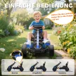 Pedálos gokart, fékes pedálos autó gyerekeknek, csúszásgátló kerekek, fém váz, 3-6 éves korig, kék