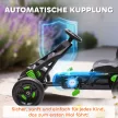 Pedálos gokart, fékes pedálos autó gyerekeknek, csúszásgátló kerekek, fém váz, 3-6 éves korig, zöld