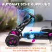 Pedálos gokart, pedálos autó gyerekeknek fékkel, csúszásgátló kerekekkel, fém vázzal, 3-6 éves korig, rózsaszín
