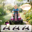 Pedálos gokart, pedálos autó gyerekeknek fékkel, csúszásgátló kerekekkel, fém vázzal, 3-6 éves korig, rózsaszín