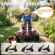 Pedálos gokart, fékes pedálos autó gyerekeknek, csúszásgátló kerekek, fém váz, 3-6 éves korig, piros