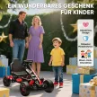 Pedálos gokart, fékes pedálos autó gyerekeknek, csúszásgátló kerekek, fém váz, 3-6 éves korig, piros