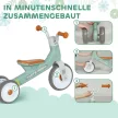 Kisgyermek futóbicikli pedál nélkül, 3 csendes kerékkel, 12-36 hónapos fiúknak és lányoknak, beltéri és kültéri, zöld