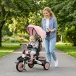  Kinderdreirad, 6-in-1 Buggy für Kleinkinder, mit Schiebegriff, verstellbarer Sitz, faltbares Design, Sicherheitsnetz