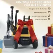 Ráülős kotrógép ásóval, forgatható kormánykerékkel, állítható felépítménnyel, háttámlával, 1,5-3 éves gyermekeknek, sárga