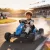 24 V-os elektromos gokart, drift üzemmód, állítható ülés, 5 pontos biztonsági öv, zenei funkció, 6-12 éves korig, kék