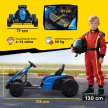 24 V-os elektromos gokart, drift üzemmód, állítható ülés, 5 pontos biztonsági öv, zenei funkció, 6-12 éves korig, kék