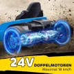 24 V-os elektromos gokart, drift üzemmód, állítható ülés, 5 pontos biztonsági öv, zenei funkció, 6-12 éves korig, kék