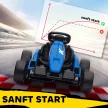 24 V-os elektromos gokart, drift üzemmód, állítható ülés, 5 pontos biztonsági öv, zenei funkció, 6-12 éves korig, kék