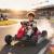 24 V-os elektromos gokart gyerekeknek, 18 km/h-ig, drift funkcióval ellátott gokart, 2 motorral ellátott drift kart, állítható ülés, piros