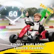 24 V-os elektromos gokart gyerekeknek, 18 km/h-ig, drift funkcióval ellátott gokart, 2 motorral ellátott drift kart, állítható ülés, piros
