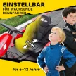 24 V-os elektromos gokart gyerekeknek, 18 km/h-ig, drift funkcióval ellátott gokart, 2 motorral ellátott drift kart, állítható ülés, piros