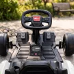 24 V-os elektromos gokart gyerekeknek, 18 km/h-ig, drift funkcióval ellátott gokart, 2 motorral ellátott drift kart, állítható ülés, fehér