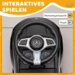 Mercedes-Benz C-osztályú kisautó kürttel, motorhangokkal, tárolóhellyel, 18-36 hónapos gyermekeknek, fekete