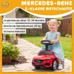 Mercedes-Benz C-osztályú kisautó kürttel, motorhangokkal, tárolóhellyel, 18-36 hónapos gyermekek számára, piros