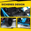 24 V-os elektromos gokart vezetéshez és driftelésre, nejlon gumiabroncsokkal, biztonsági övvel, kürttel, zenével 8-12 éves korig, kék