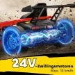 24 V-os elektromos gokart vezetéshez és driftelésre, nejlon gumiabroncsokkal, biztonsági övvel, kürttel, zenével, 8-12 éves korig, piros