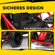 24 V-os elektromos gokart vezetéshez és driftelésre, nejlon gumiabroncsokkal, biztonsági övvel, kürttel, zenével, 8-12 éves korig, piros