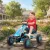 Pedálos gokart gyerekeknek, állítható magasságú ülés, EVA kerekek, fék, kuplung, 3-8 éves korig, kék