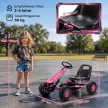 Pedálos gokart gyerekeknek, állítható magasságú ülés, EVA kerekek, fék, kuplung, 3-8 éves korig, rózsaszín