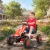 Pedálos gokart gyerekeknek, állítható magasságú ülés, EVA kerekek, fék, kuplung, 3-8 éves korig, piros