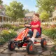 Pedálos gokart gyerekeknek, állítható magasságú ülés, EVA kerekek, fék, kuplung, 3-8 éves korig, piros