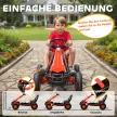 Pedálos gokart gyerekeknek, állítható magasságú ülés, EVA kerekek, fék, kuplung, 3-8 éves korig, piros