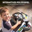 Gyermekeknek való autó, rendőrségi játék zenével, világítással, borulásvédelemmel és tárolóhellyel az ülés alatt, 18-36 hónapos korig, fehér