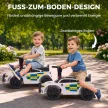 Gyermekeknek való autó, rendőrségi játék zenével, világítással, borulásvédelemmel és tárolóhellyel az ülés alatt, 18-36 hónapos korig, fehér