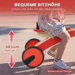 Gyerekeknek való utazóautó, fa utazóautó EVA kerekekkel, magasabb háttámlával 2-3 éves gyermekek számára, piros