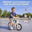 Gyerek futóbicikli 3-5 éves korig, 50 kg-ig terjedő súlyú babáknak, fa futóbicikli EVA kerekekkel, állítható magasságú ülés, natúr fa