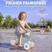 Gyerek futóbicikli, összecsukható, csendes EVA kerekekkel, állítható magasságú üléssel 1-2 éves korig, kék