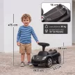 Porsche kisautó kürttel, lámpákkal és motorhanggal, 18-36 hónapos korig, matt fekete