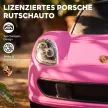 Porsche kisautó kürttel, lámpákkal és motorhanggal, 18-36 hónapos korig, rózsaszín