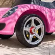 Porsche kisautó kürttel, lámpákkal és motorhanggal, 18-36 hónapos korig, rózsaszín