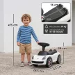 Porsche kisautó kürttel, lámpákkal és motorhanggal, 18–36 hónapos korig, fehér